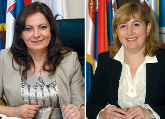 Levo: Jasna Avramović, Desno: Vesna Jeremić-Dragojević