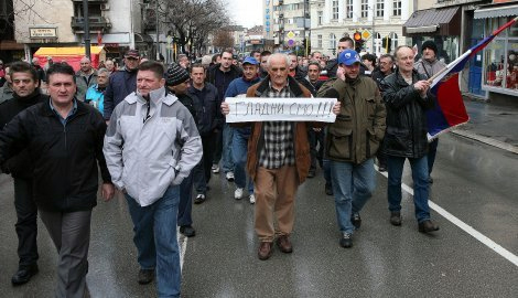 Radnici Želvoza u protestu