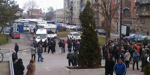 Radnici Želvoza u protestu