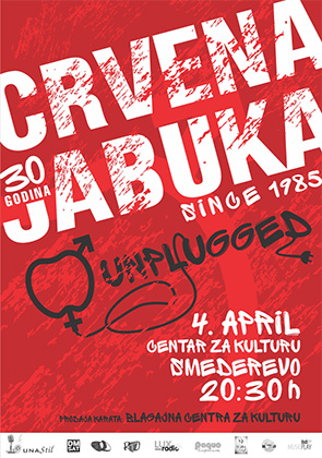 Crvena Jabuka - Plakat najava za koncert 04.04.2015.