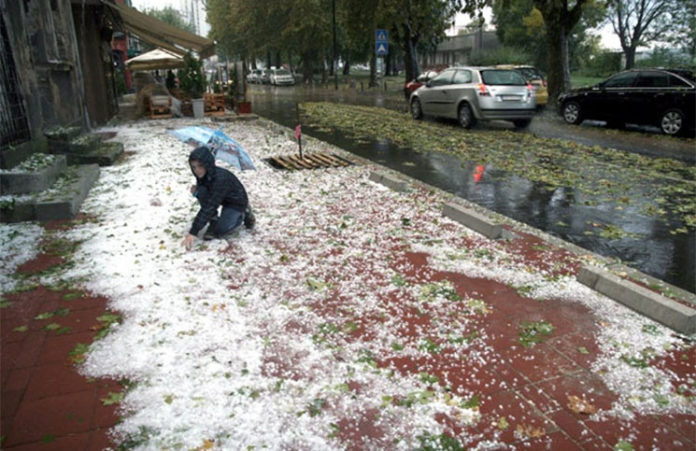 Nevreme sa gradom u Smederevu